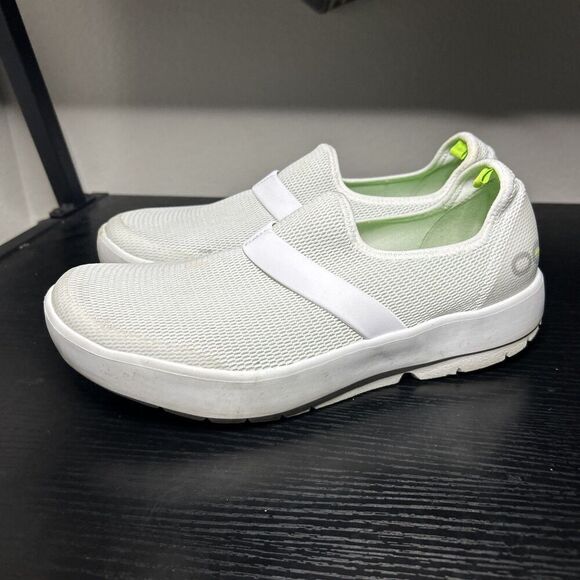 OOFOS OOmg eeZee Low  Mesh Womens Size 9 White Slip On Recovery Shoes - Picture 7 of 14